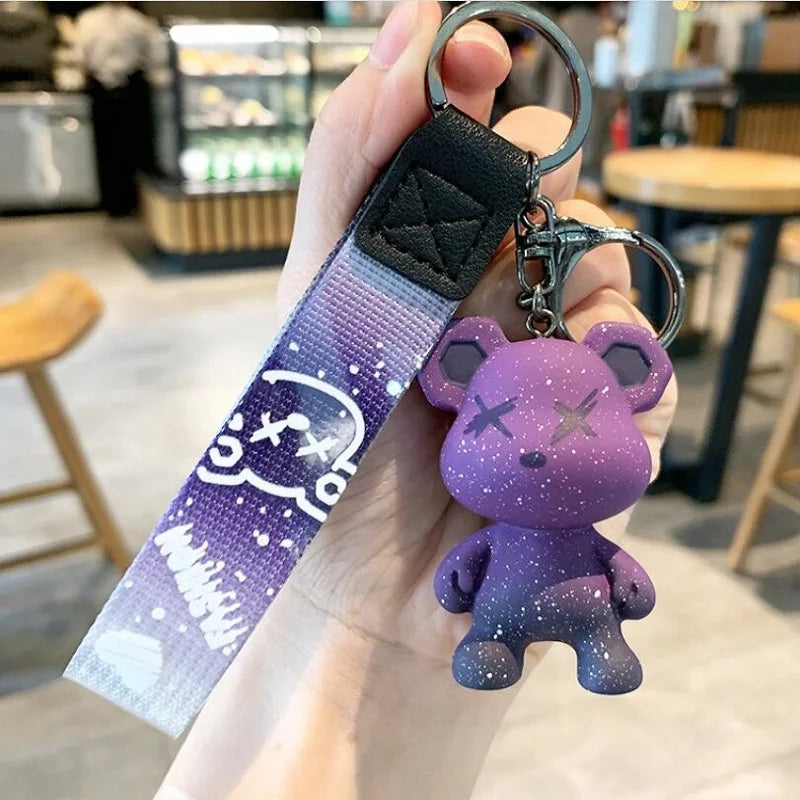 Galaxy Bear Strap Keyring