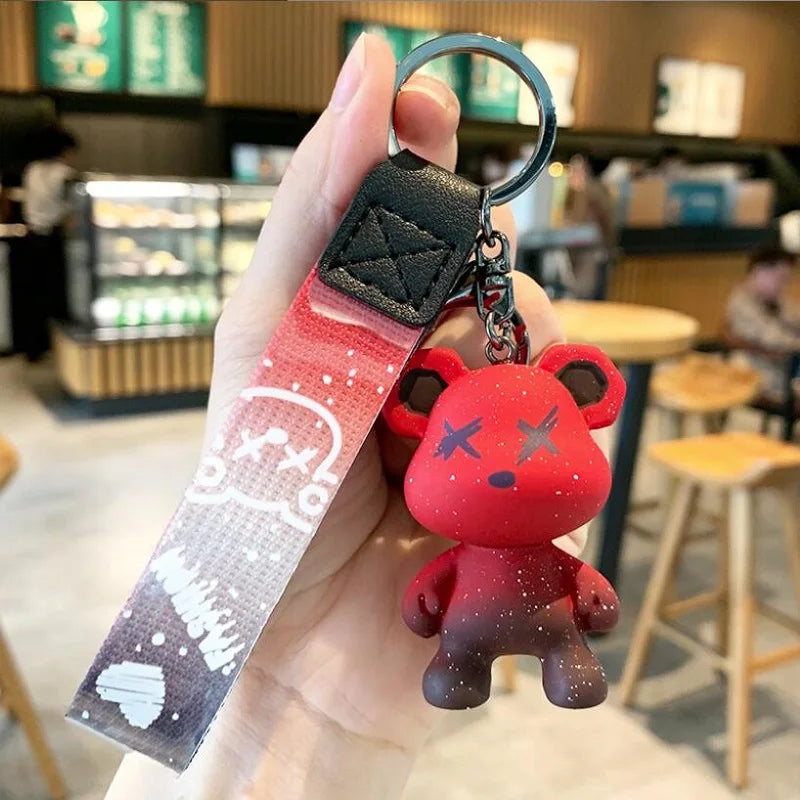 Galaxy Bear Strap Keyring