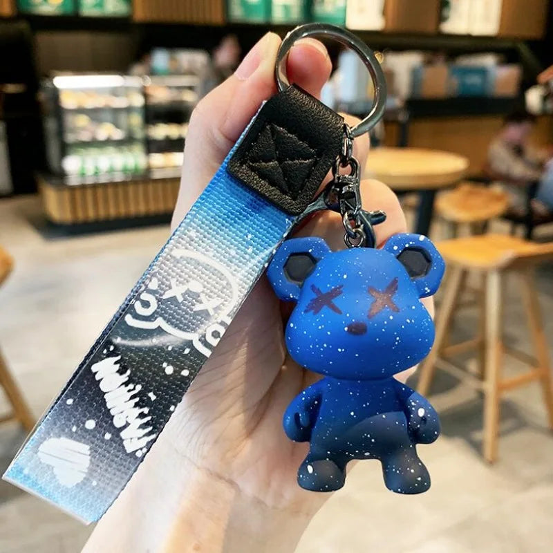 Galaxy Bear Strap Keyring